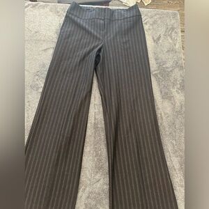 New York and Company wide leg, black pants with white stripes
